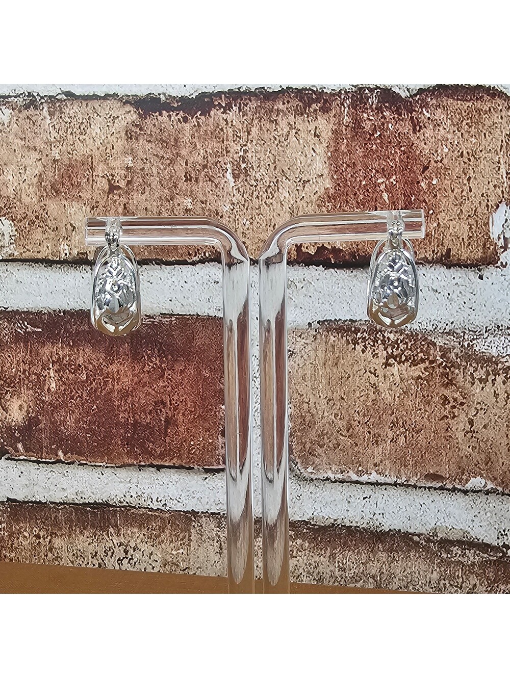925 Sterling Silver Filigree Huggie Hoop Earrings – Floral Design Latch Back